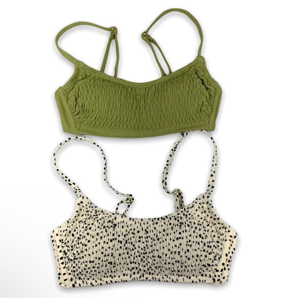 NEW! BUNDLE Xhilaration Lot of 4 Bikini Bralette Smocked Underwire Swim Tops XS - Picture 3 of 12